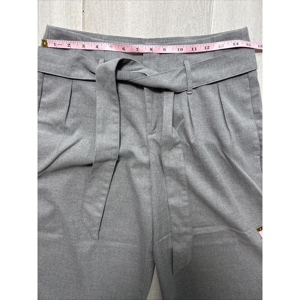Banana Republic Gray Wide Leg Belted Culotte Pants Size 0 Minimalist Chic - Picture 8 of 12